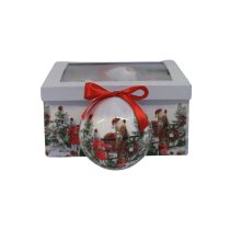 Karácsonyi gömbök lóval 10cm 4db