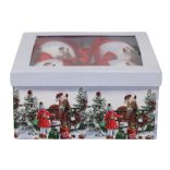 Karácsonyi gömbök lóval 10cm 4db