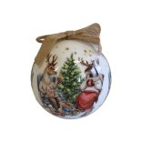 Karácsonyi gömbök rénszarvassal 10cm 4db