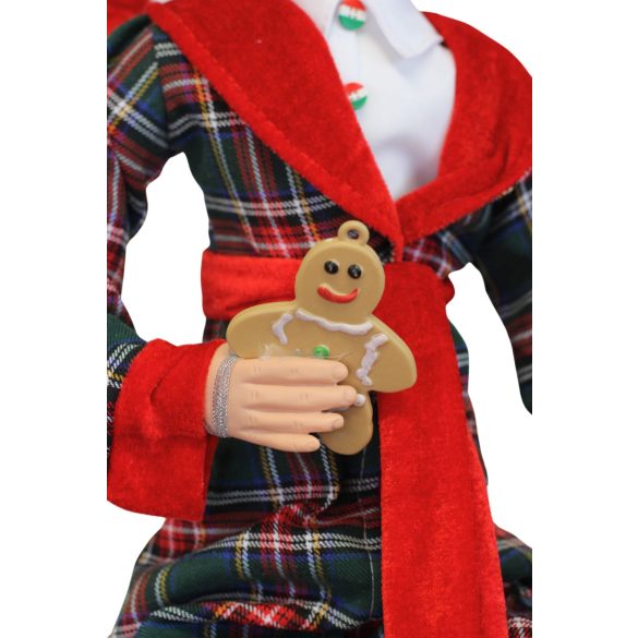 Karácsonyi manó fürdőköpenyben 65cm