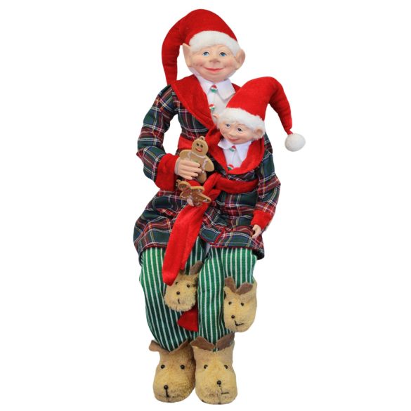 Karácsonyi manó fürdőköpenyben 65cm