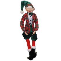 Zöld és piros karácsonyi manó 65cm