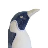 Jégkék karácsonyi dekoráció pingvin 58cm