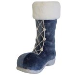 Jégkék karácsonyi csizma 40cm