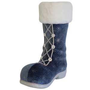 Jégkék karácsonyi csizma 40cm