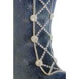 Jégkék karácsonyi csizma 40cm