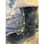 Jégkék karácsonyi csizma 40cm