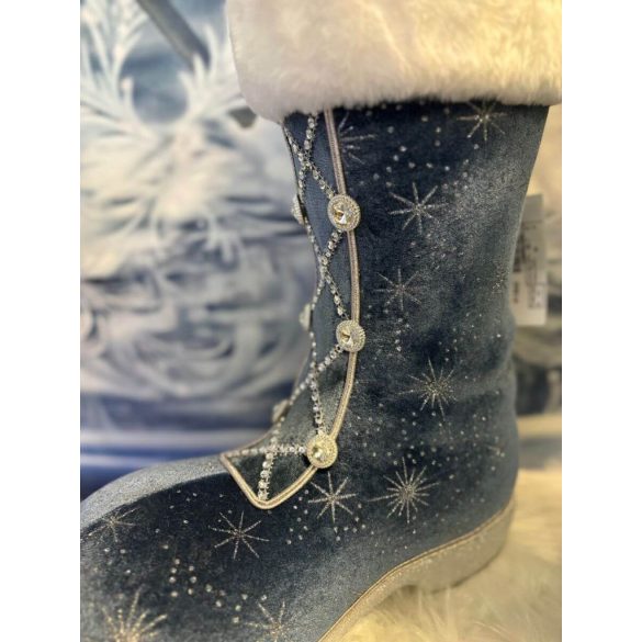 Jégkék karácsonyi csizma 40cm