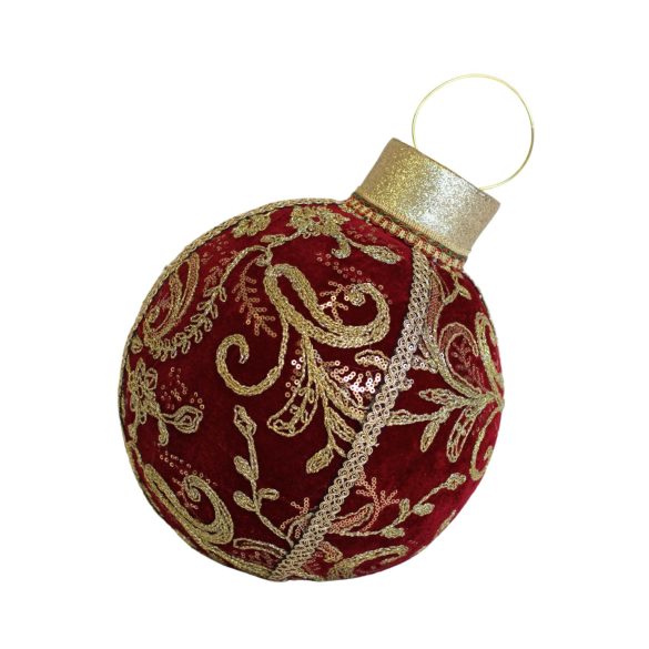 Luxus piros karácsonyi gömb 35 cm