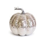 Fehér csillogó tök, 20 cm