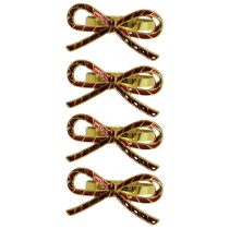 Karácsonyi szalvétagyűrűk Piros masni, 4db