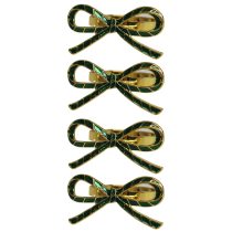 Karácsonyi szalvétagyűrű Zöld masni, 4 db