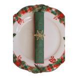 Arany karácsonyi szalvétagyűrűk Hópehely 4db