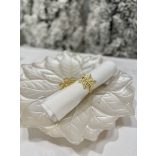 Arany karácsonyi szalvétagyűrűk Hópehely 4db