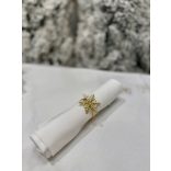 Arany karácsonyi szalvétagyűrűk Hópehely 4db