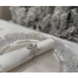 Ezüst karácsonyi szalvétagyűrűk Hópehely 4db