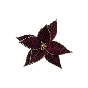 Bordó-arany mikulásvirág 24cm