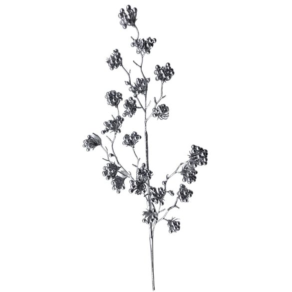 Ezüst bogyós ág 76cm