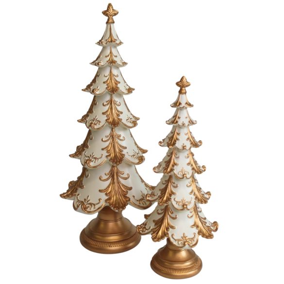 Krém és arany karácsonyfa 40cm