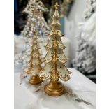 Krém és arany karácsonyfa 40cm