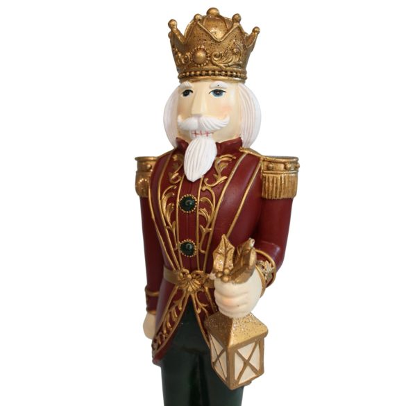 Piros karácsonyi dekoráció Diótörő 38cm