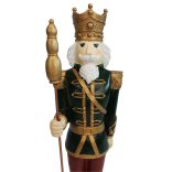 Zöld karácsonyi dekoráció Diótörő 38cm