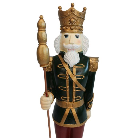 Zöld karácsonyi dekoráció Diótörő 38cm