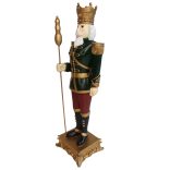 Zöld karácsonyi dekoráció Diótörő 38cm