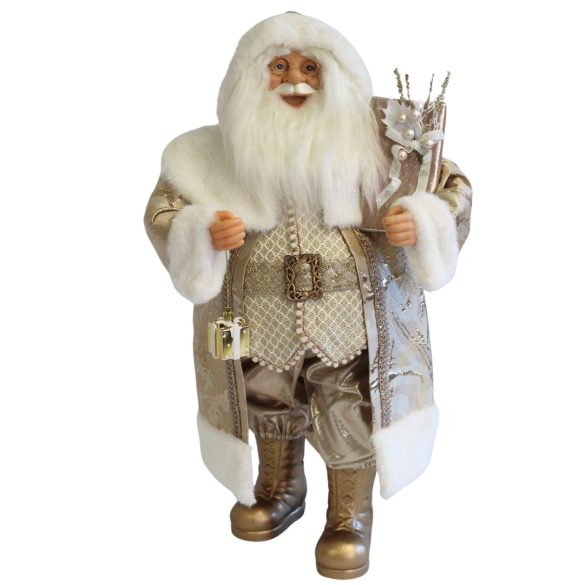Arany karácsonyi dekoráció Mikulás 64cm