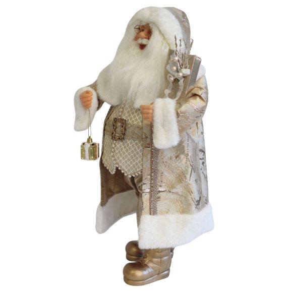 Arany karácsonyi dekoráció Mikulás 64cm