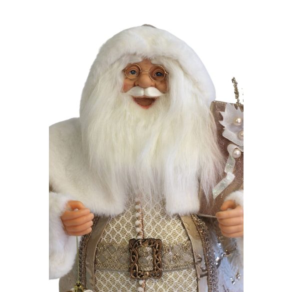 Arany karácsonyi dekoráció Mikulás 64cm