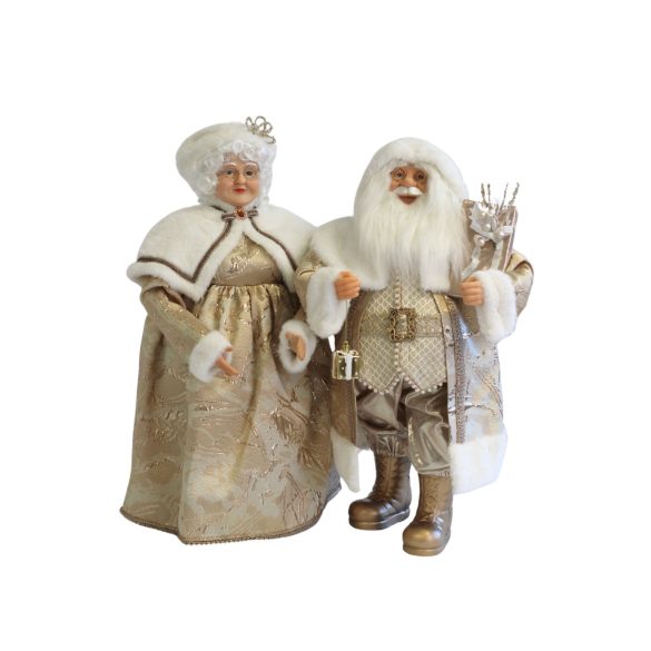 Arany karácsonyi dekoráció Mikulás 64cm