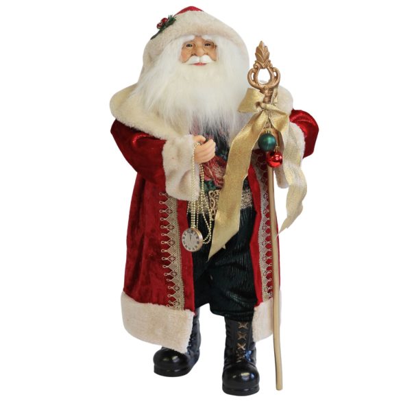 Piros karácsonyi dekoráció Mikulás  64cm