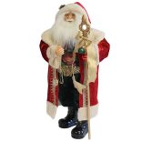 Piros karácsonyi dekoráció Mikulás  64cm
