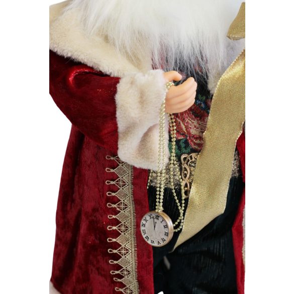 Piros karácsonyi dekoráció Mikulás  64cm