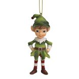 Zöld karácsonyi dísz manó Oliver 9cm