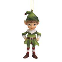 Zöld karácsonyi dísz manó Oliver 9cm