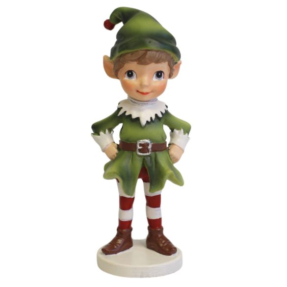 Zöld karácsonyi manó Oliver 9cm