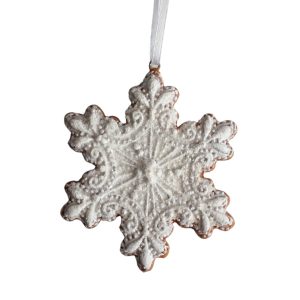 Mézeskalács karácsonyi dísz Hópehely 9cm
