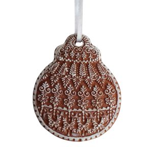 Mézeskalács dísz karácsonyi gömb 10cm