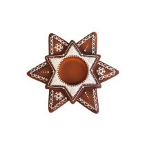 Mézeskalács gyertyatartó teafényes gyertyához 15cm