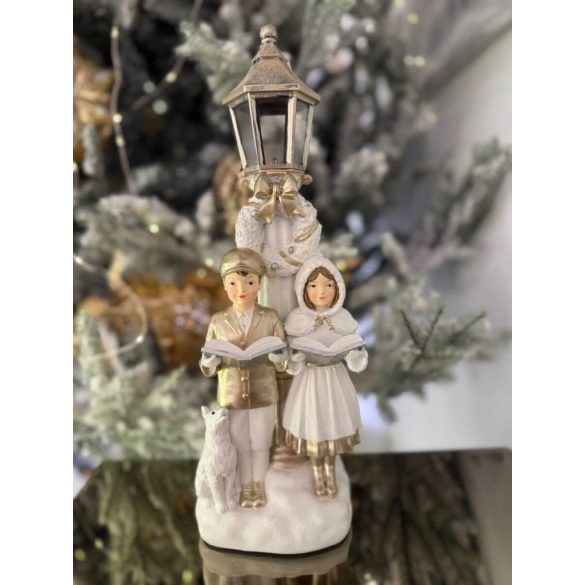 Fehér arany karácsonyi dekoráció karácsonyi éneke