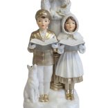 Fehér arany karácsonyi dekoráció karácsonyi éneke