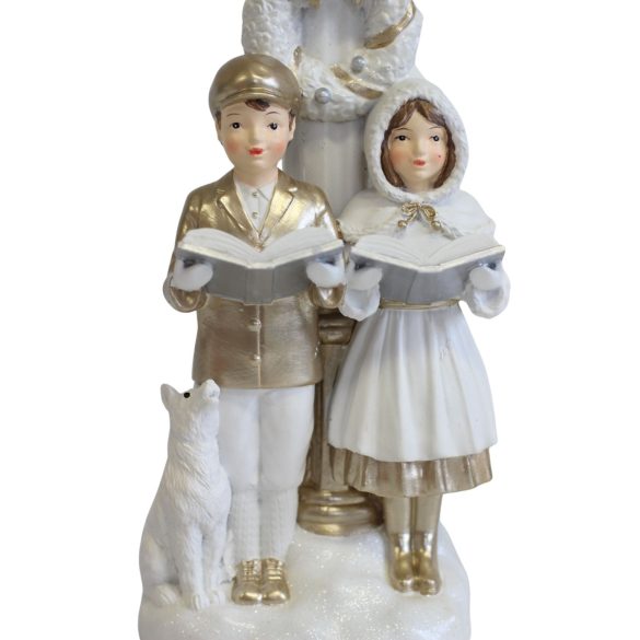 Fehér arany karácsonyi dekoráció karácsonyi éneke