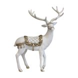 Fehér arany karácsonyi szarvas figura 30cm
