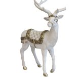 Fehér arany karácsonyi szarvas figura 30cm