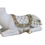 Fehér arany karácsonyi szarvas figura 18cm