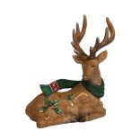 Karácsonyi rénszarvas zöld sállal 17cm