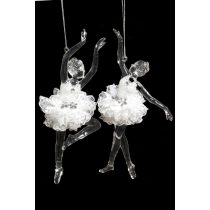 Karácsonyi balerina díszek 15cm 2db