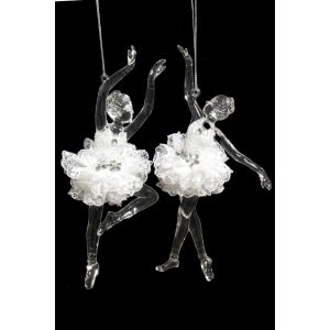 Karácsonyi balerina díszek 15cm 2db
